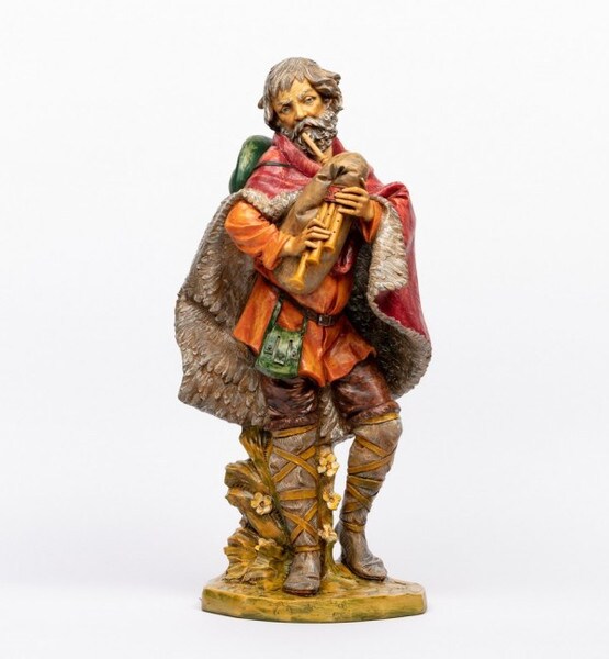 Shepherd Nativity Bagpiper Life size Sculpture Fontanini Statue Catholic